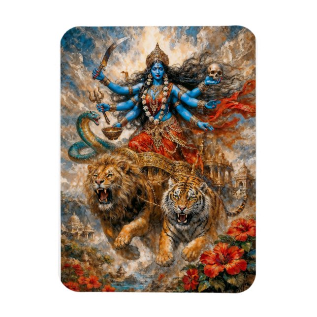 Magnet Flexible Divine Kali Chariot (Vertical)