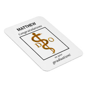 Magnet Flexible Docteur en ostéopathie Diplôme Félicitations