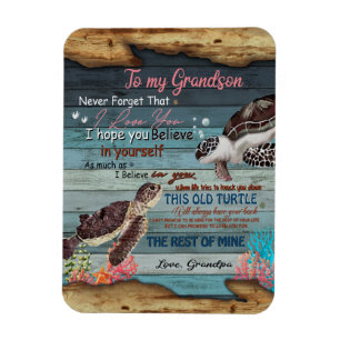 Magnet Flexible Don Grandson  Lettre à mon petit-fils de grand-p