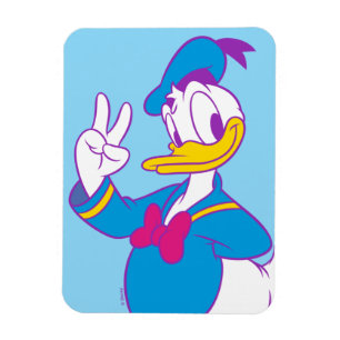 Magnet Flexible Donald Duck Signe de paix