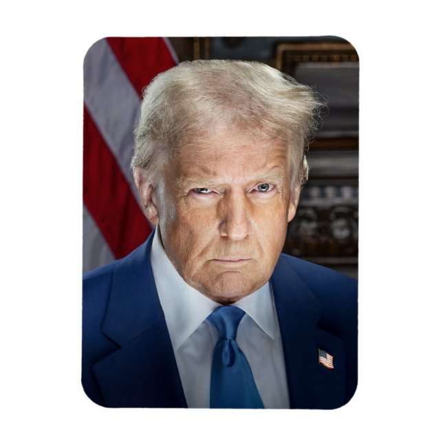 Magnet Flexible Donald Trump 2025 Portrait du président américain (Vertical)