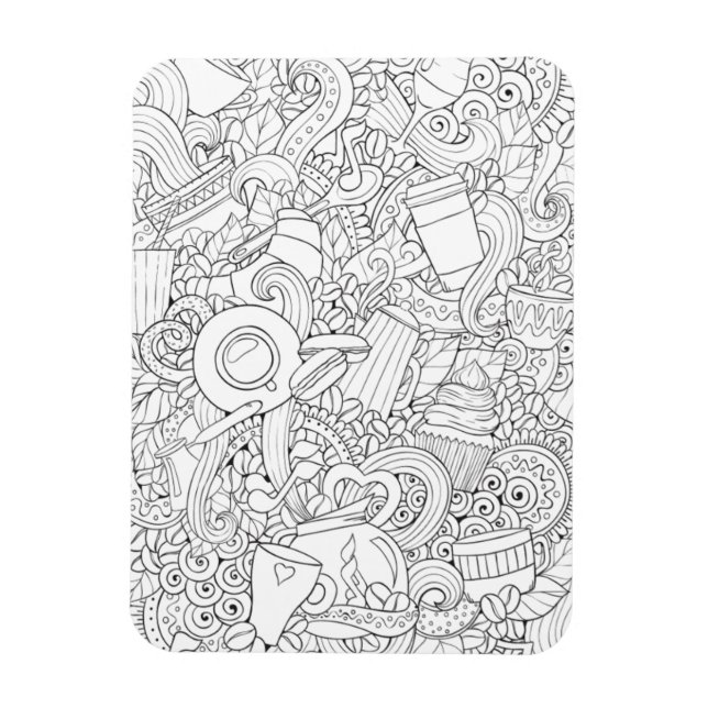 Magnet Flexible Doodé Café Et Thé (Vertical)