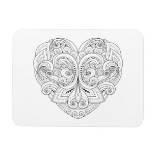 Magnet Flexible Doodle cardiaque Abstrait