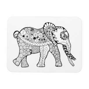 Magnet Flexible Doodle éléphant