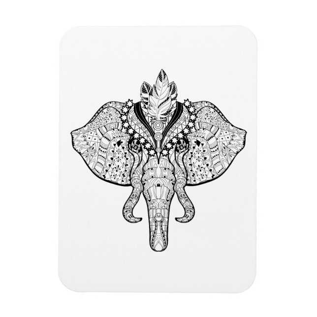 Magnet Flexible Doodle Eléphant du Cirque (Vertical)