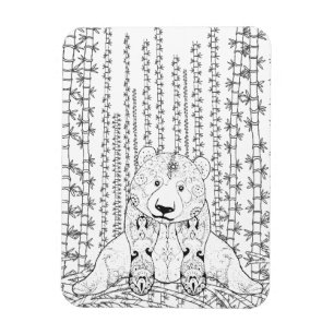 Magnet Flexible Doodle Panda Bambou