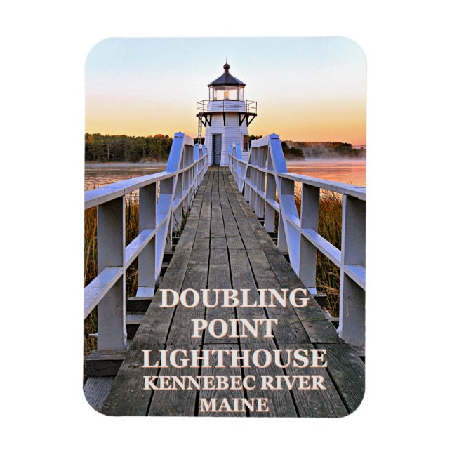 Magnet Flexible Double Point Lighthouse, Arrowsic Island, Maine (Vertical)
