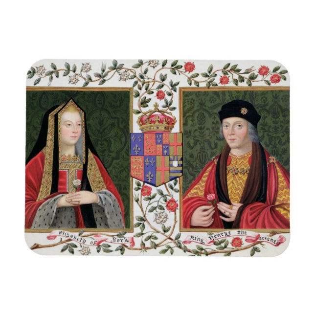 Magnet Flexible Double portrait d'Elizabeth de York (1465-1503) a (Horizontal)