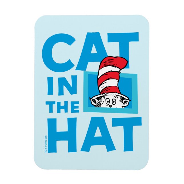 Magnet Flexible Dr Seuss | Chat dans le logo du Casquette (Vertical)