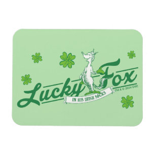 Magnet Flexible Dr Seuss   Lucky Fox Dans Ses Chaussettes Irlandai
