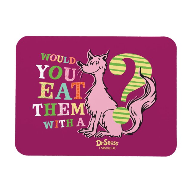 Magnet Flexible Dr Seuss | Voudriez-Vous Les Manger Avec Un Renard (Horizontal)