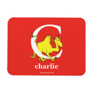 Magnet Flexible Dr Seuss's ABC : Letter C - White Add Your Name
