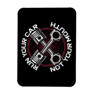 Magnet Flexible Drag Racing Car Vintage Exécuter Votre Voiture Pas