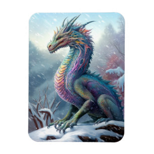 Magnet Flexible Dragon Arc En Ciel Dans L'Art De L'Imaginaire De N