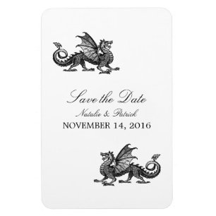 Magnet Flexible Dragon d'argent Enregistrer l'aimant de date