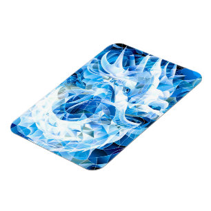 Magnet Flexible Dragon de Mosaïque Ciel Bleu
