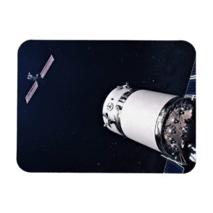 Magnet Flexible Dragon Xl Spacecraft S'Approche D'Une Passerelle L