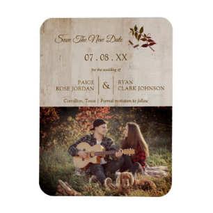 Magnet Flexible Dragonfly rustique sur bois avec photo en couple