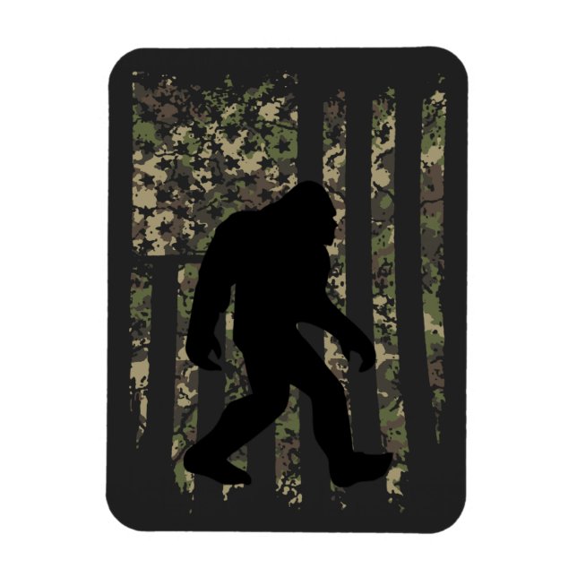 Magnet Flexible Drapeau américain Camouflé Bigfoot Sasquatch T (Vertical)