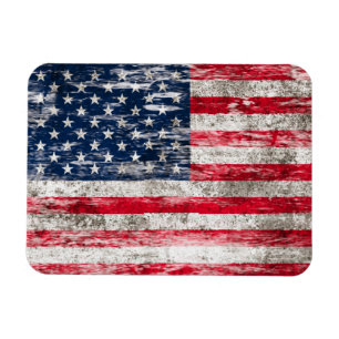 Magnet Flexible Drapeau américain éraillé et porté