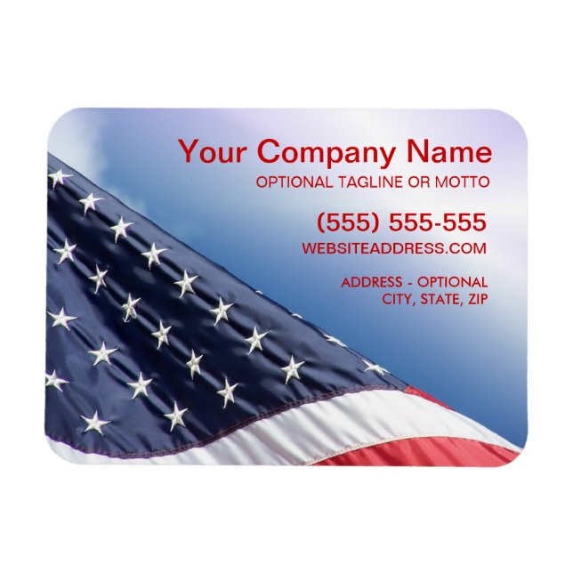 Magnet Flexible Drapeau américain - Patriotique Business Flexible  (Horizontal)