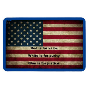 Magnet Flexible Drapeau américain - Signification des couleurs