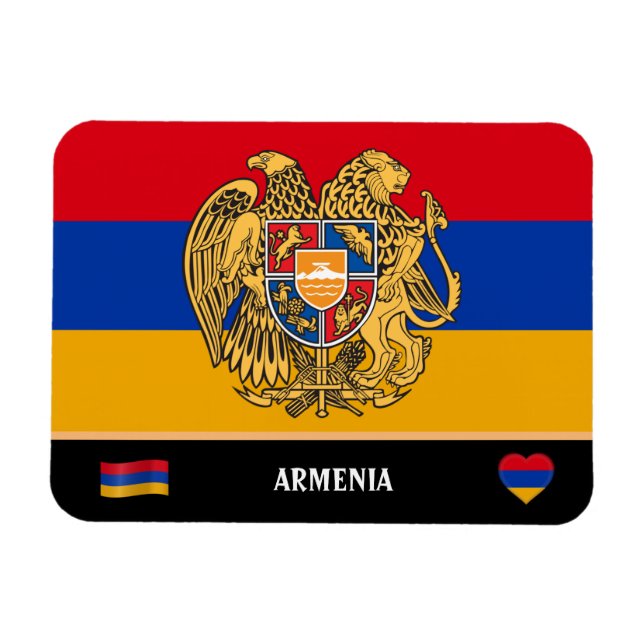 Magnet Flexible Drapeau arménien & Voyage en Arménie / Arménie (Horizontal)