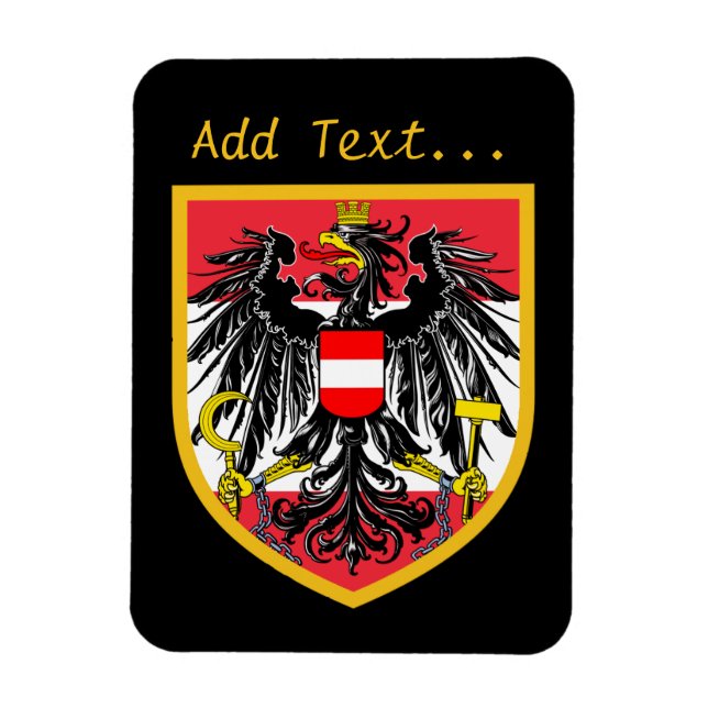 Magnet Flexible Drapeau Autriche (Vertical)