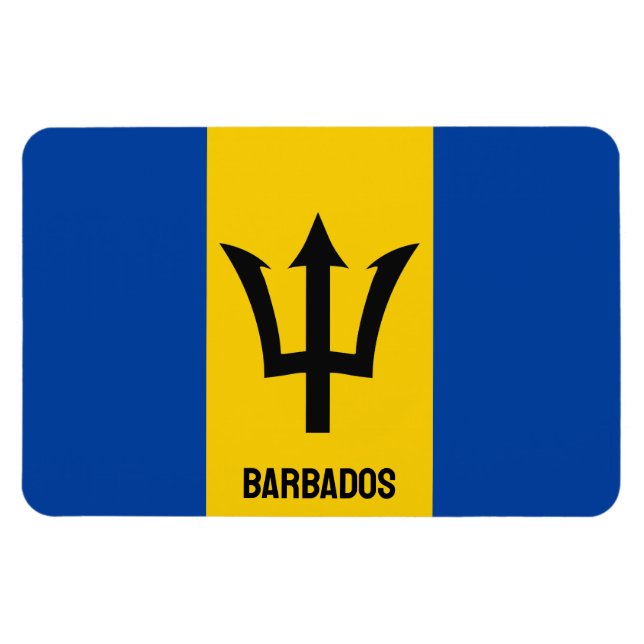 Magnet Flexible Drapeau Barbade (Horizontal)