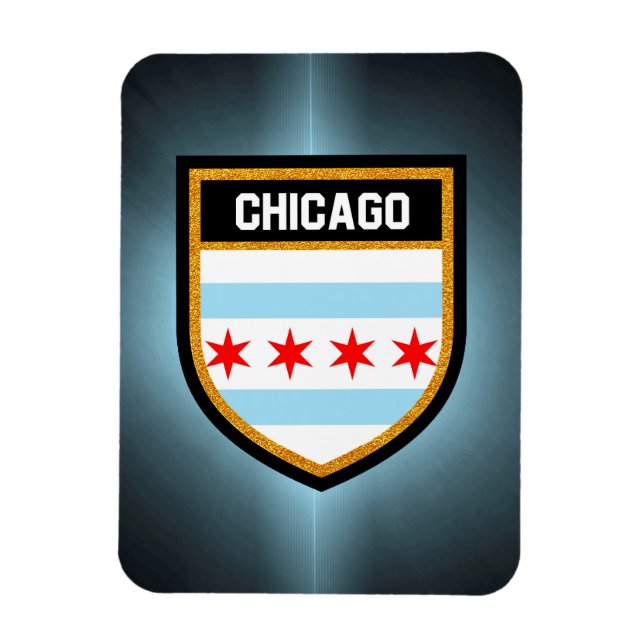 Magnet Flexible Drapeau de Chicago (Vertical)