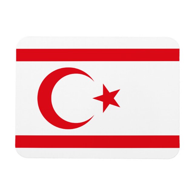 Magnet Flexible Drapeau de Chypre du Nord (Horizontal)