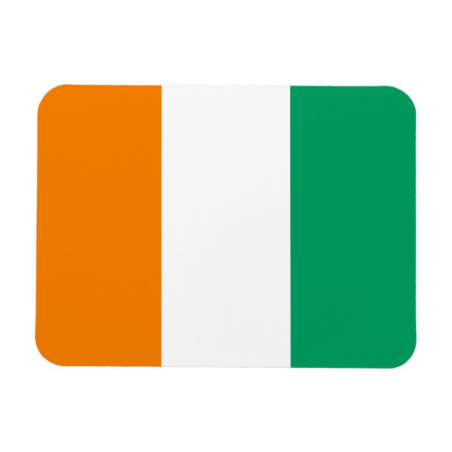 Magnet Flexible Drapeau de Côte d'Ivoire (Horizontal)