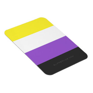 Magnet Flexible Drapeau de fierté non binaire de SlipperyJoe's jau
