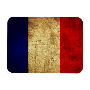 Magnet Flexible Drapeau de France à Grunge