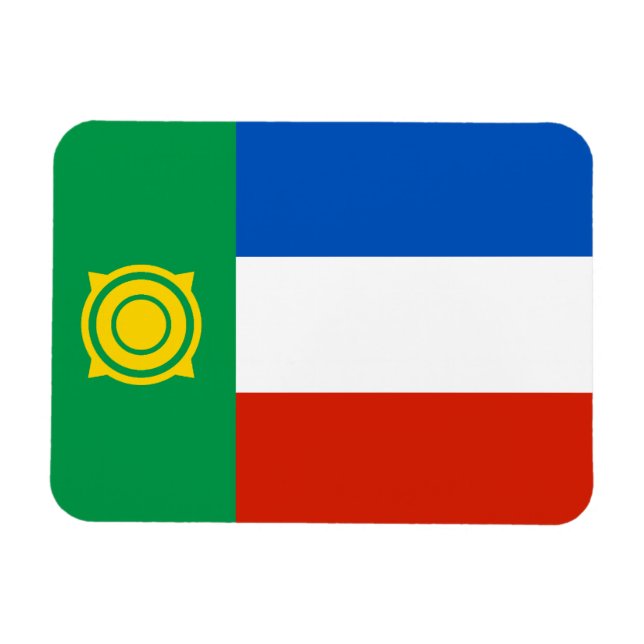 Magnet Flexible Drapeau de Khakassie (Horizontal)