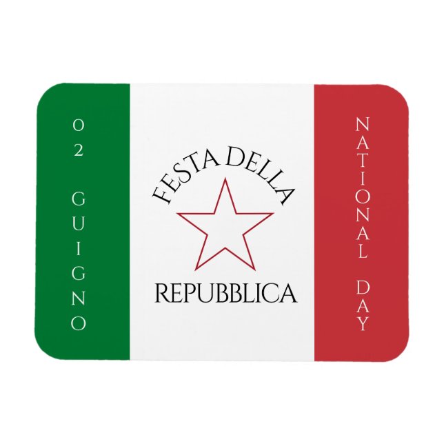 Magnet Flexible Drapeau de la Festa della Repubblica (Horizontal)