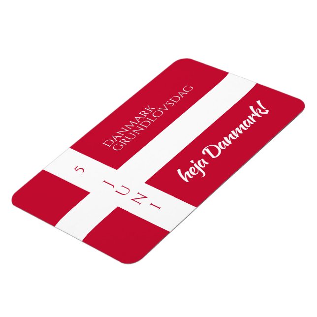 Magnet Flexible Drapeau de la fête nationale danoise Danmark Grund (Côté Gauche)