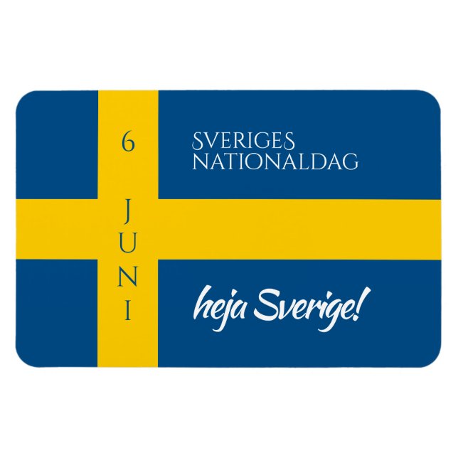 Magnet Flexible Drapeau de la fête nationale suédoise Sveriges (Horizontal)