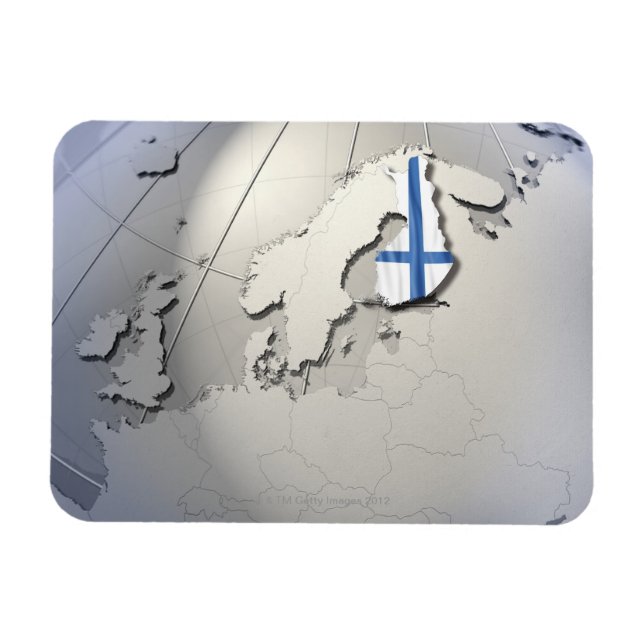 Magnet Flexible Drapeau de la Finlande (Horizontal)