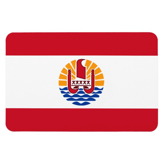 Magnet Flexible Drapeau de la Polynésie française (Horizontal)