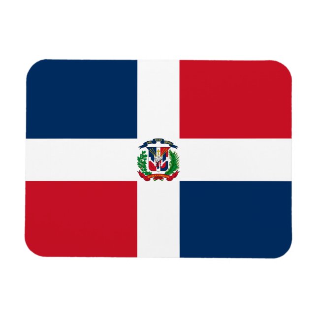 Magnet Flexible Drapeau de la République Dominicaine (Horizontal)