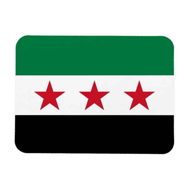 Magnet Flexible Drapeau de la Syrie (Horizontal)