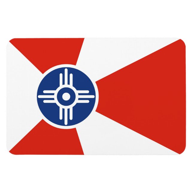 Magnet Flexible Drapeau de la ville de Wichita Kansas Etat Amériqu (Horizontal)