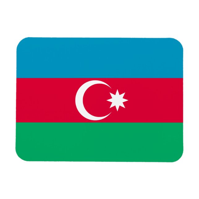Magnet Flexible Drapeau de l'Azerbaïdjan patriotique (Horizontal)