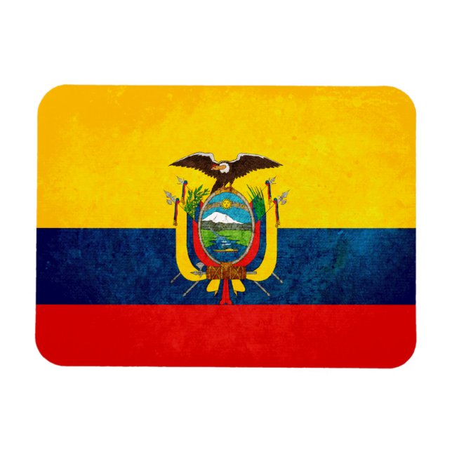 Magnet Flexible Drapeau de l'Équateur (Horizontal)