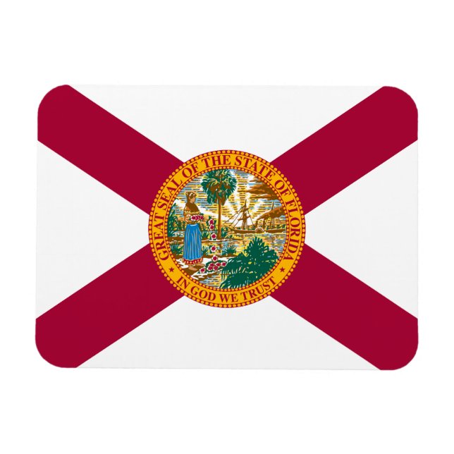 Magnet Flexible Drapeau de l'État de Floride (Horizontal)