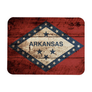 Magnet Flexible Drapeau de l'État de l'Arkansas sur le vieux grain