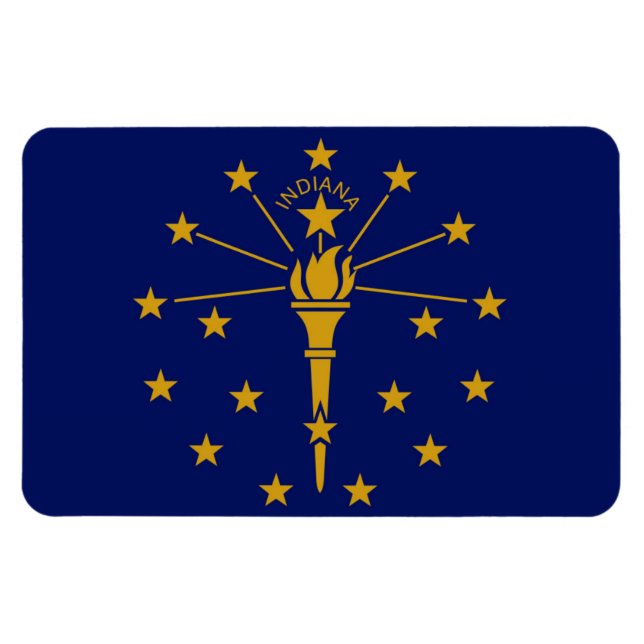 Magnet Flexible Drapeau de l'État de l'Indiana (Horizontal)
