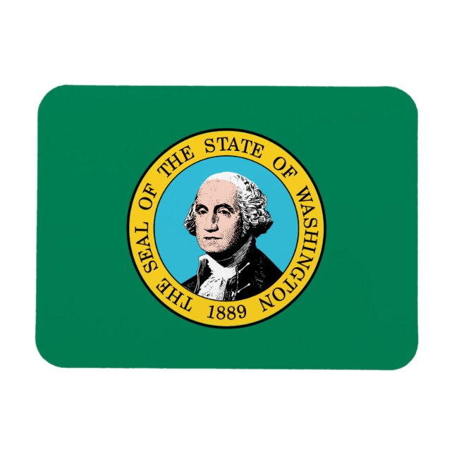 Magnet Flexible Drapeau de l'État de Washington (Horizontal)
