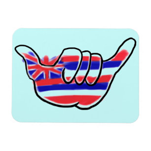 Magnet Flexible Drapeau de l'État d'Hawaii shaka symbole souvenir